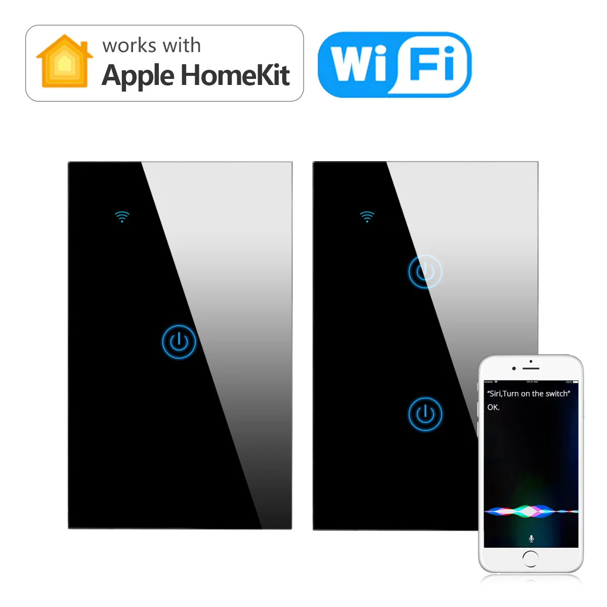 Умный дом Wi Fi выключатель ламп Homekit настенный светильник ель с управлением Siri