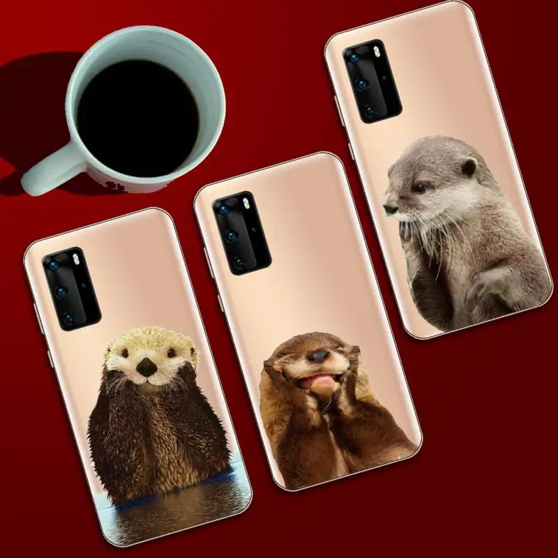 

otter cute cartoon animal Phone Case Transparent for Huawei honor Enjoy Y V 9 7 8 10 20 30 40 SE S E C lite pro plus 2019