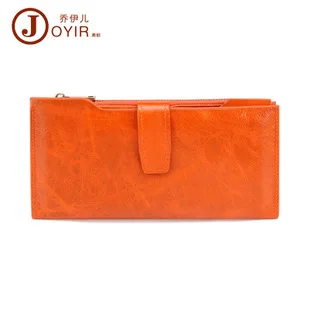 

New Products Fashion Double Zipper Clutch Long Verticle Mobile Phone Bag Leather Wallet for Man