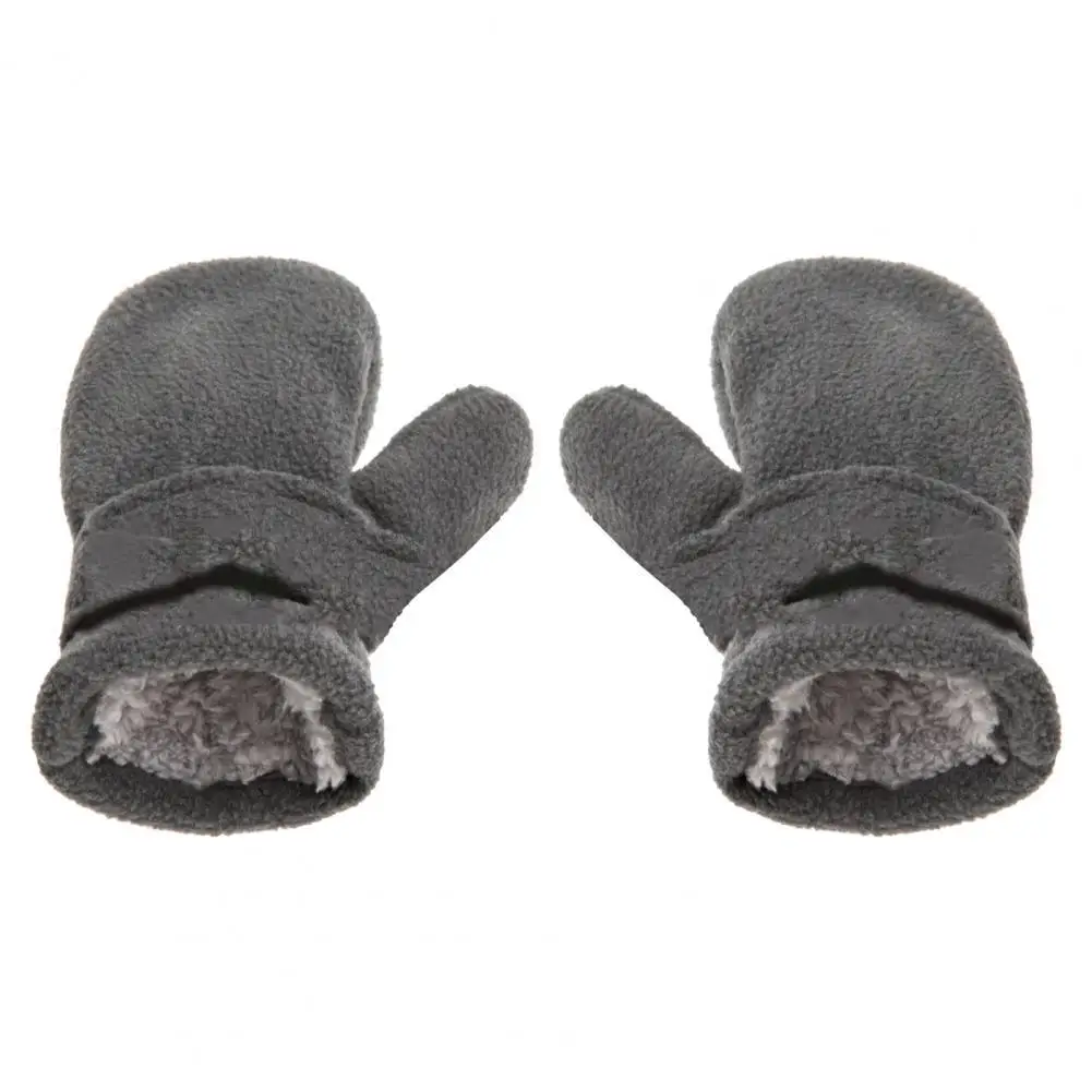 

Infant Gloves Thick Fastener Tape Autumn Winter Toddler Boys Girls Adjustable Plush Gloves for Outdoor