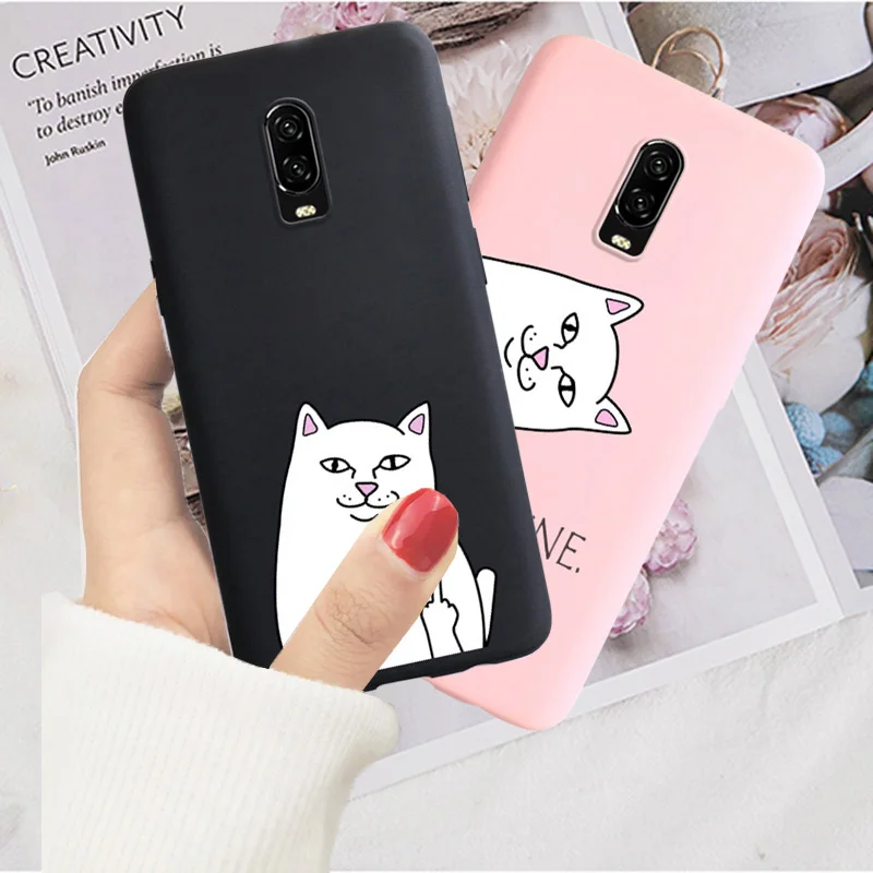 Чехол для Oneplus 6 6T 7 7T Pro чехол s мультяшный забавный кот Мягкий One plus Fundas| |