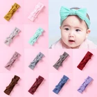 Детские повязки на голову для новорожденных ярких цветов милая детская эластичная повязка на голову с бантом и цветком детские подарки аксессуары для волос для девочек 2021