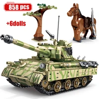 city military m1a2 t 14 leopard 2a7 main battle tank building blocks ww2 with soldiers figures army bricks boy toys for children