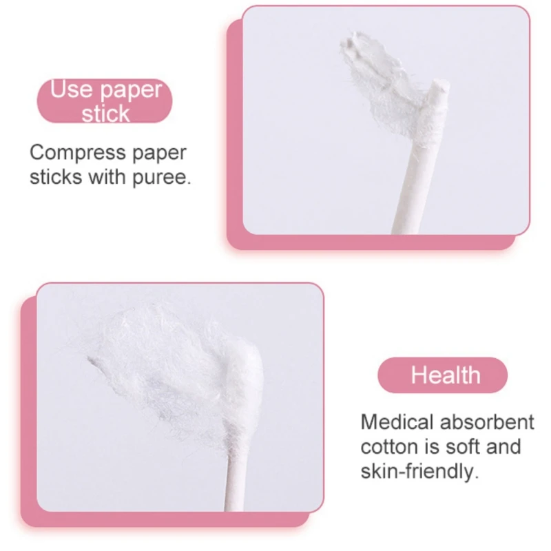 

Newborn Baby Digging Ear Disposable Baby Clean Cotton Swab Makeup Double-headed Cotton Swab
