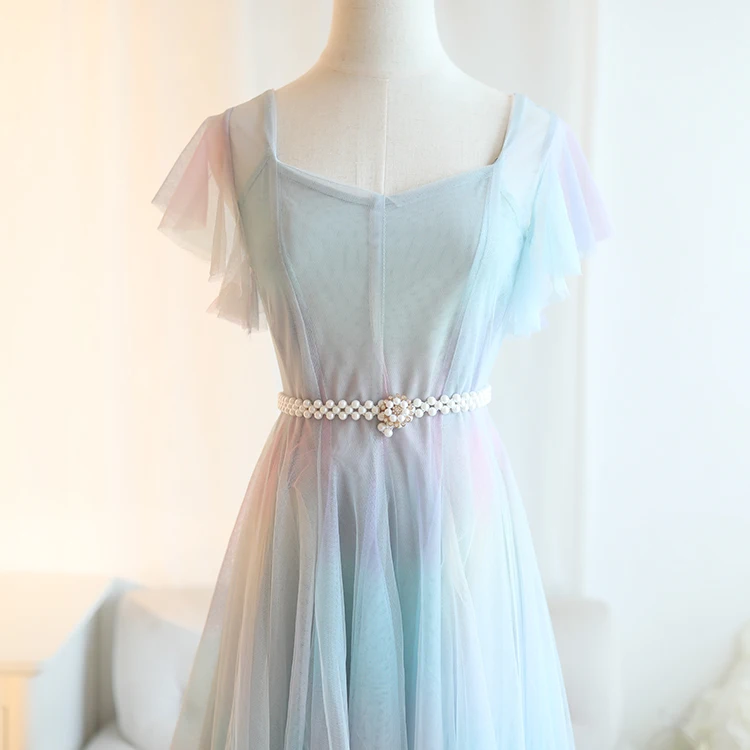 

Robe de soiree en mousseline de soie pour femmes, nouvelle collection, douce, style bohemien, elegante, volantee, maille