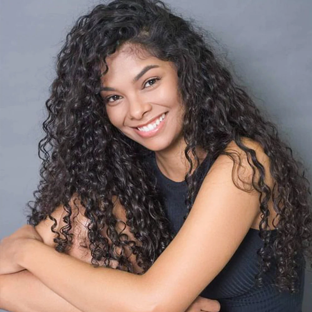 PEERLESS волос бразильский Реми человеческие волосы глубокая волна пряди с Закрытие