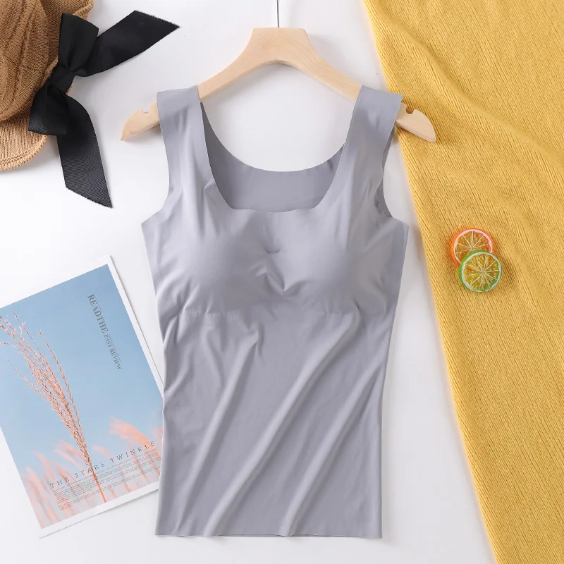 

Fashion Thin Soft Traceless Long Women's Vest Comfortable Dreathable quick Dry Healthy Women's Underwear Without Steel Ring