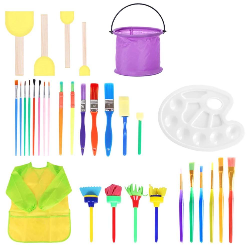 1 Set Kids DIY Paint Brush Children Art Crafts Making Supplies Painting Tool