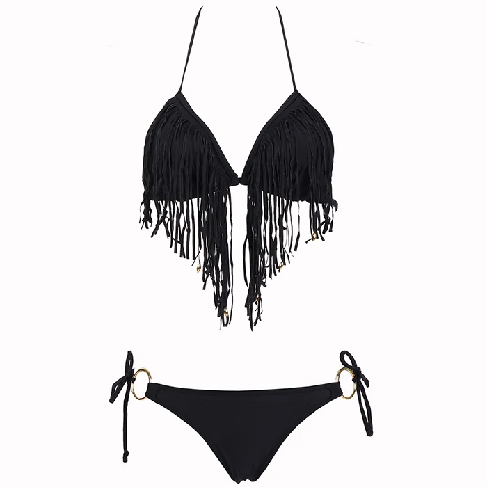 

Bikini Set Women New Hot Wholesale Fringe Blank Swimwear Swimsuit