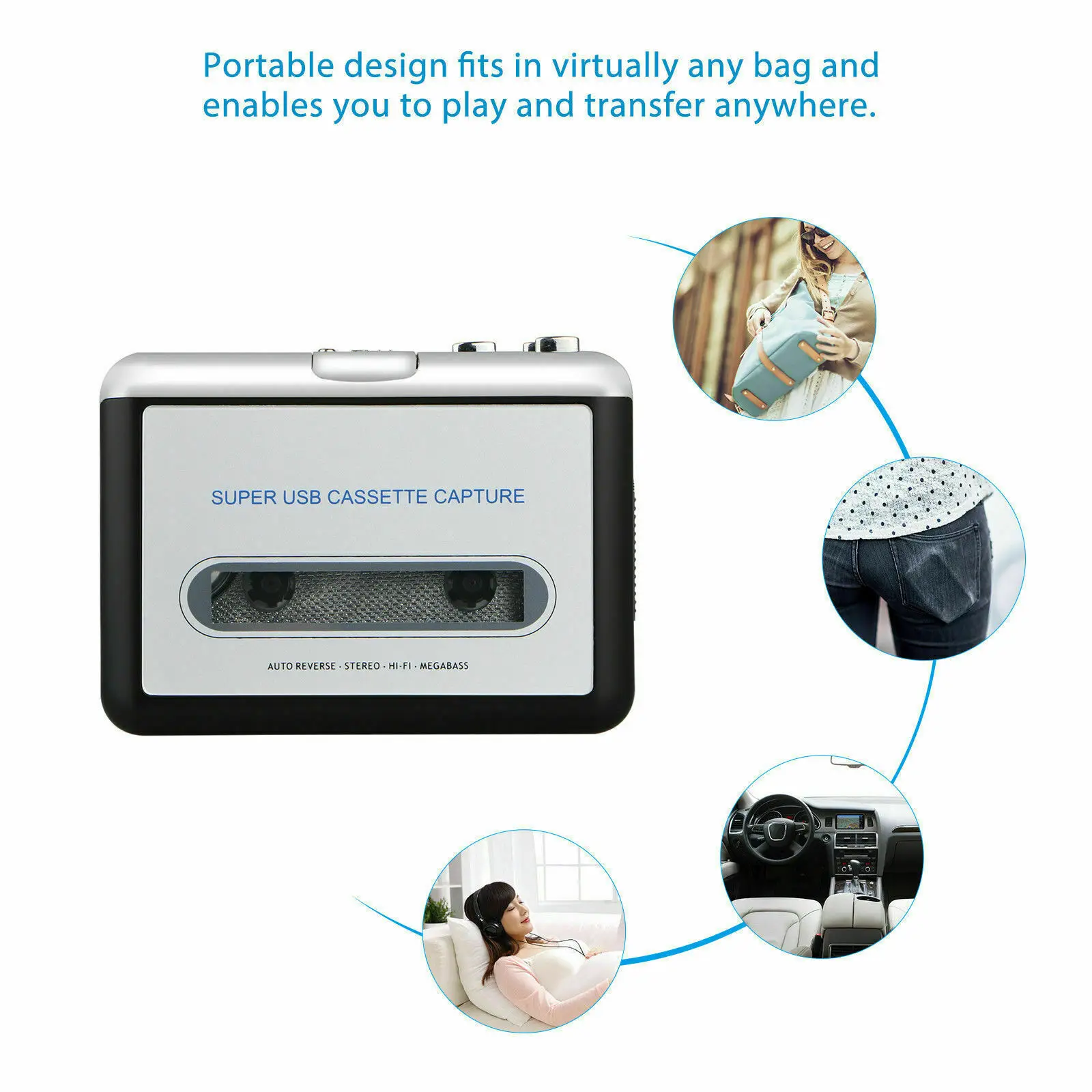 Цифровой аудио музыкальный плеер для ПК Usb преобразователь кассеты в Mp3 Cd файлов