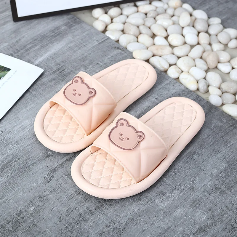 

Slippers Women New Trend summer Home Room Bath Bathroom Non Slip Thick Bottom Hong Kong Wind Flat Bottom Slippers