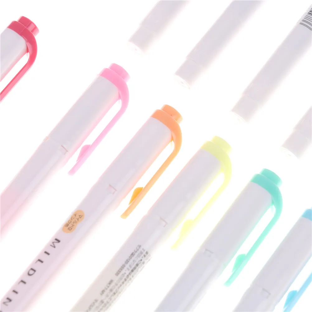 

5 Pcs Japanese Stationery Zebra Mild Liner Double Headed Fluorescent Pen Hook Pen Highlighter Pen Color Mark Pen Cute
