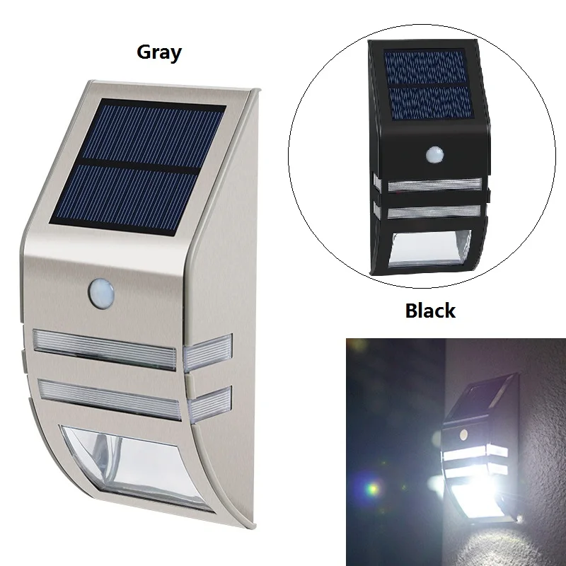 Настенный светильник на солнечной батарее наружный светодиодный