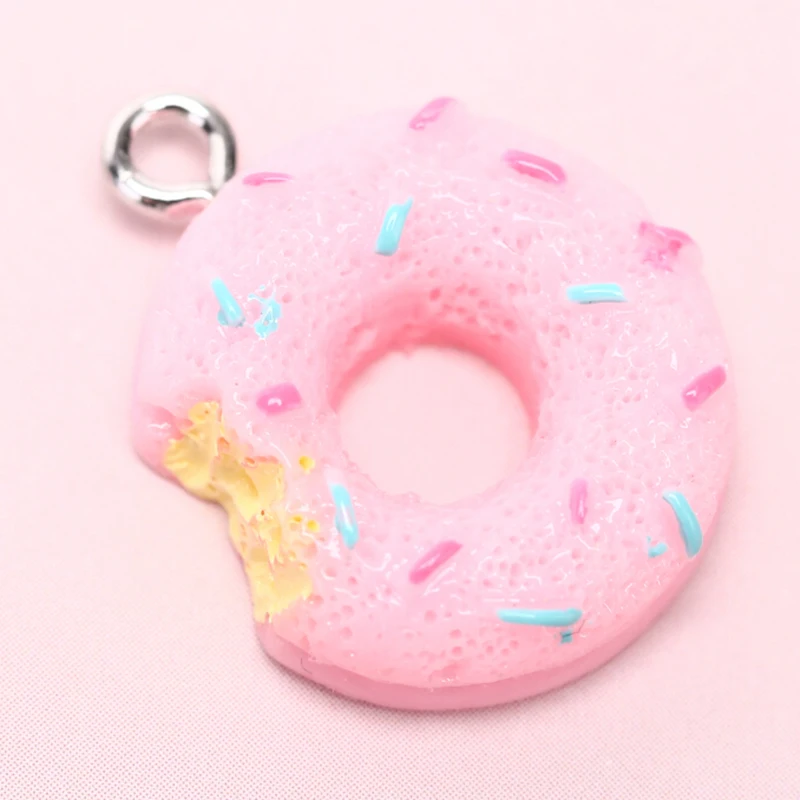 

10Pcs Cute Donuts Charms Pendants For Decoration Bracelets Necklace Earring Key Chain Jewelry DIY Craft Making Hot