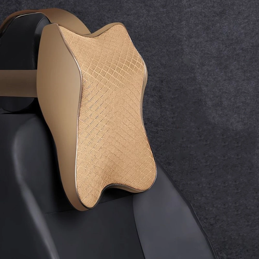 

HM Car Neck Pillow 3D Memory Foam Head Rest Adjustable Auto Headrest Pillow Travel Neck Cushion Support Holder Seat Pillow
