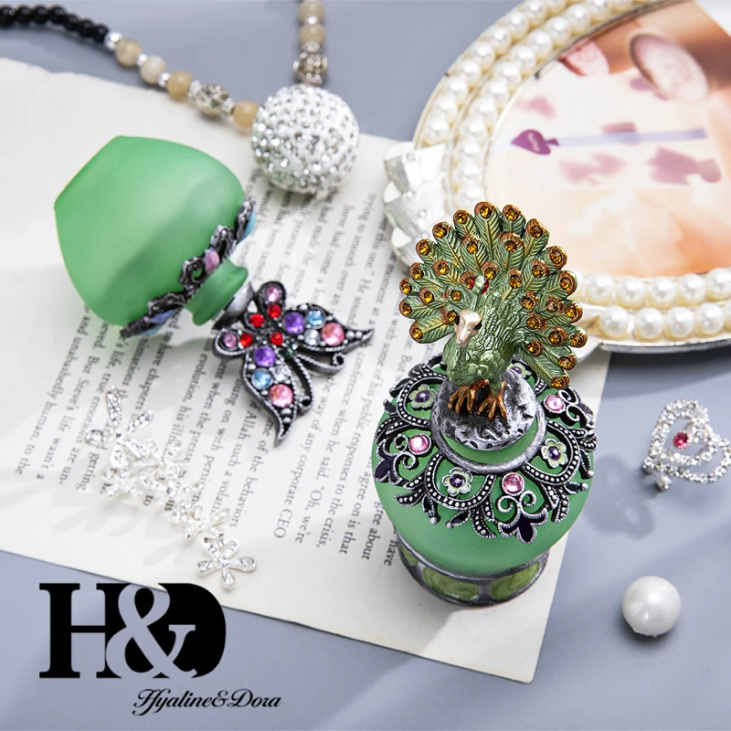 H & D 40 мл элегантные пустые круглые флаконы для духов античные животные пробка