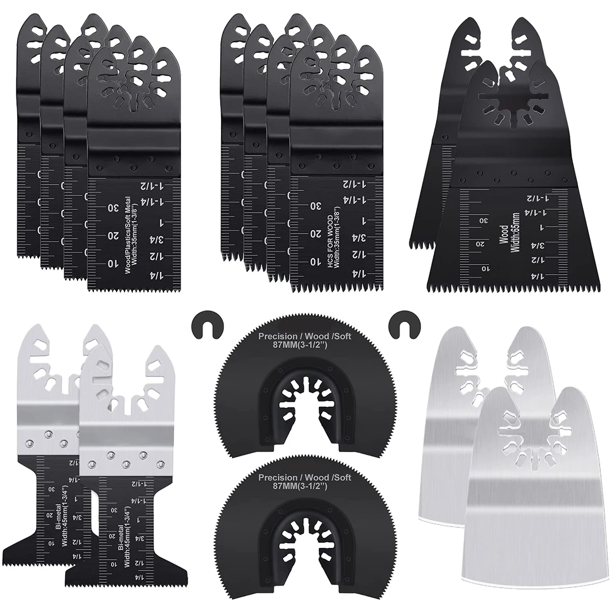 

16 шт. многофункциональные лезвия из высокоуглеродного сплава бритвенные лезвия быстросъемные колеблющиеся лезвия высокоточные поворотны...