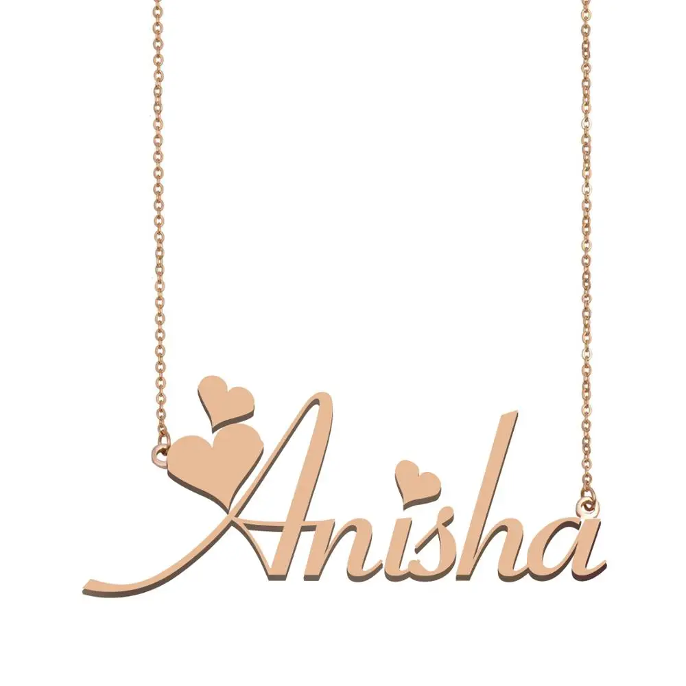 

Anisha Name Necklace, Custom Name Necklace for Women Girls Best Friends Birthday Wedding Christmas Mother Days Gift