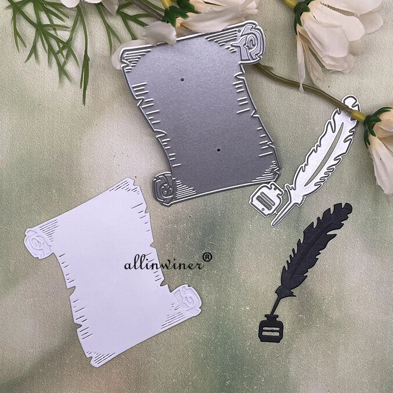 

Перо прокрутки ручка металлические штампы трафареты для DIY Скрапбукинг декоративное тиснение ручная работа штамповочный шаблон