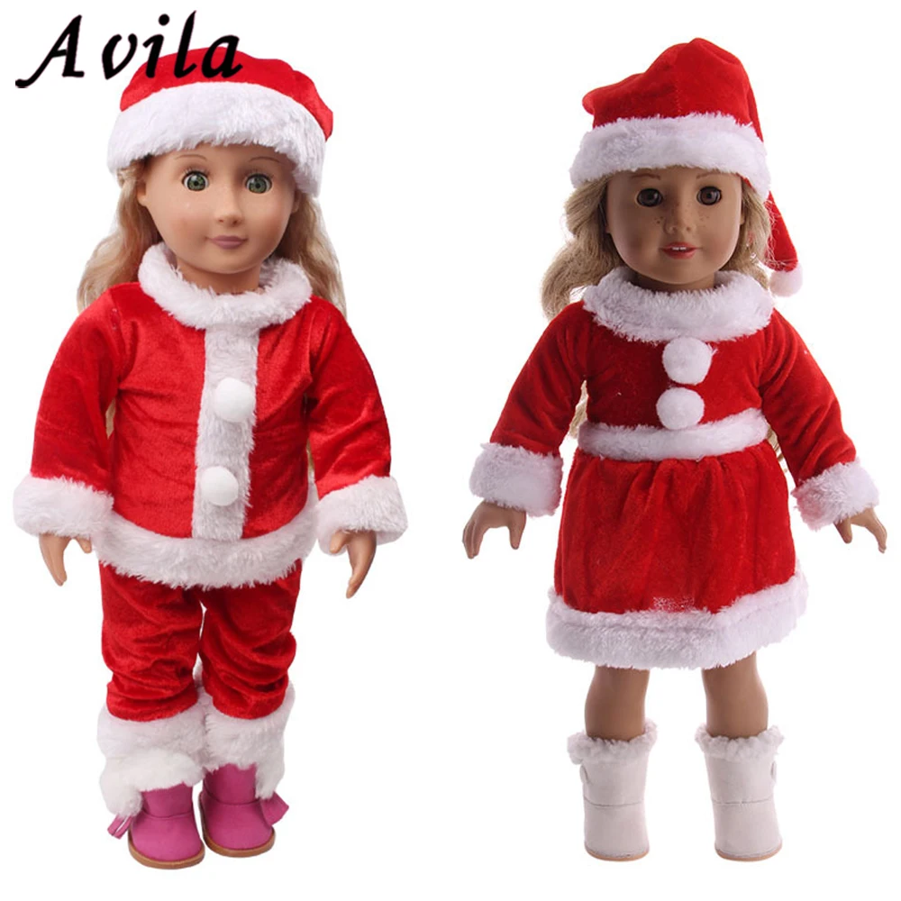Кукольная одежда Зимний свитер с шапкой подходит для 18 дюймовых американских