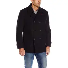 Manteau de voiture noir pour hommes, à revers cranté, sur mesure, Double boutonnage à la mode, mélange de laine, costumes chauds, slim, une seule veste, nouvelle collection  (1)