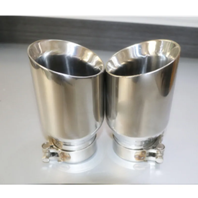 Universal Car Exhaust Muffler Tip Stainless Steel Pipe Chrome Trim Modified Car Tail Throat Liner Pipe