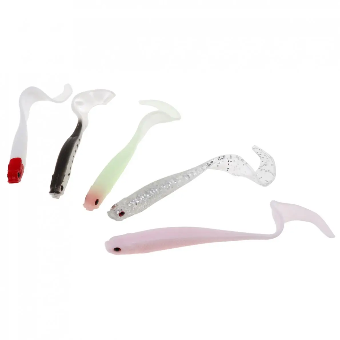 5 шт./лот длинная светящаяся мягкая рыболовная приманка плавающая кривошипный