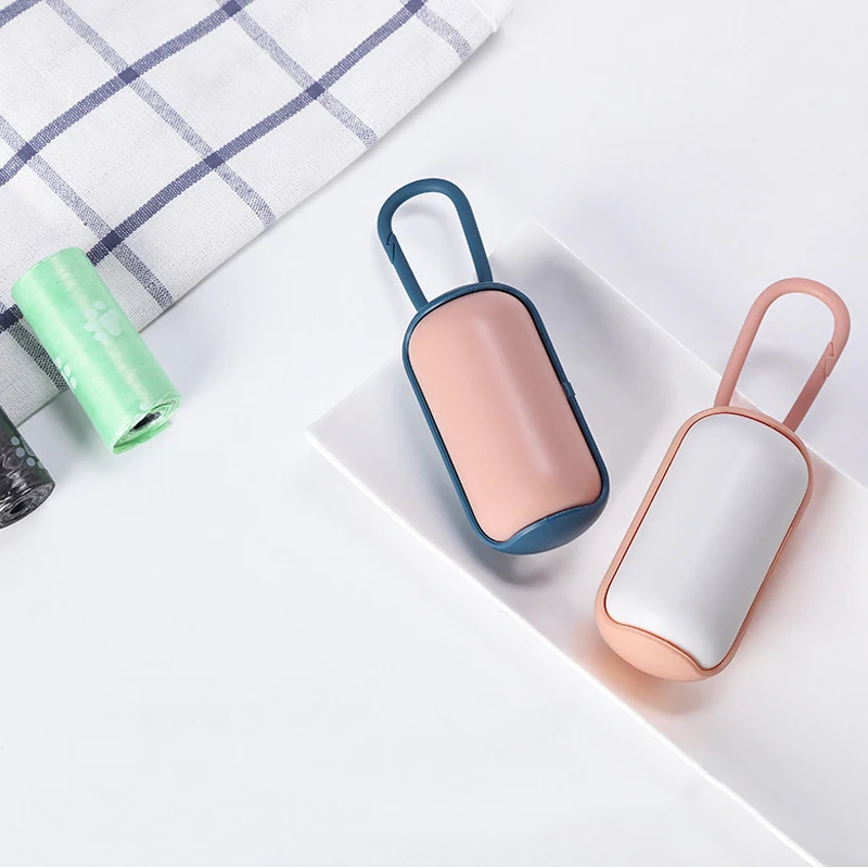 

Pet Dogs Poop Bag Dispenser Biodegradable Pill Shape Dog Waste Garbage Bags Portable Outdoor Puppy Poop Pocket Dogs Supplies