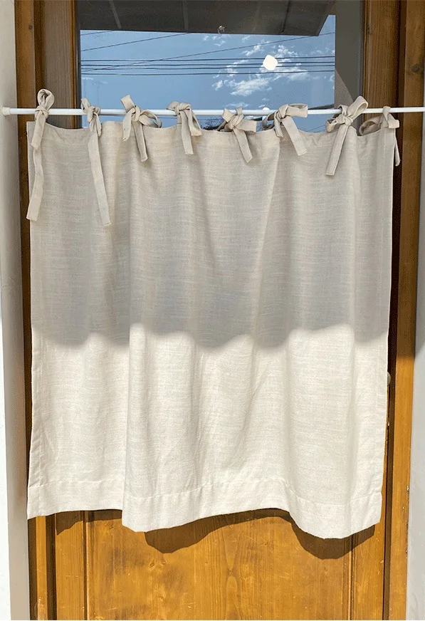 

Льняные шторы Yvonicky полупрозрачные