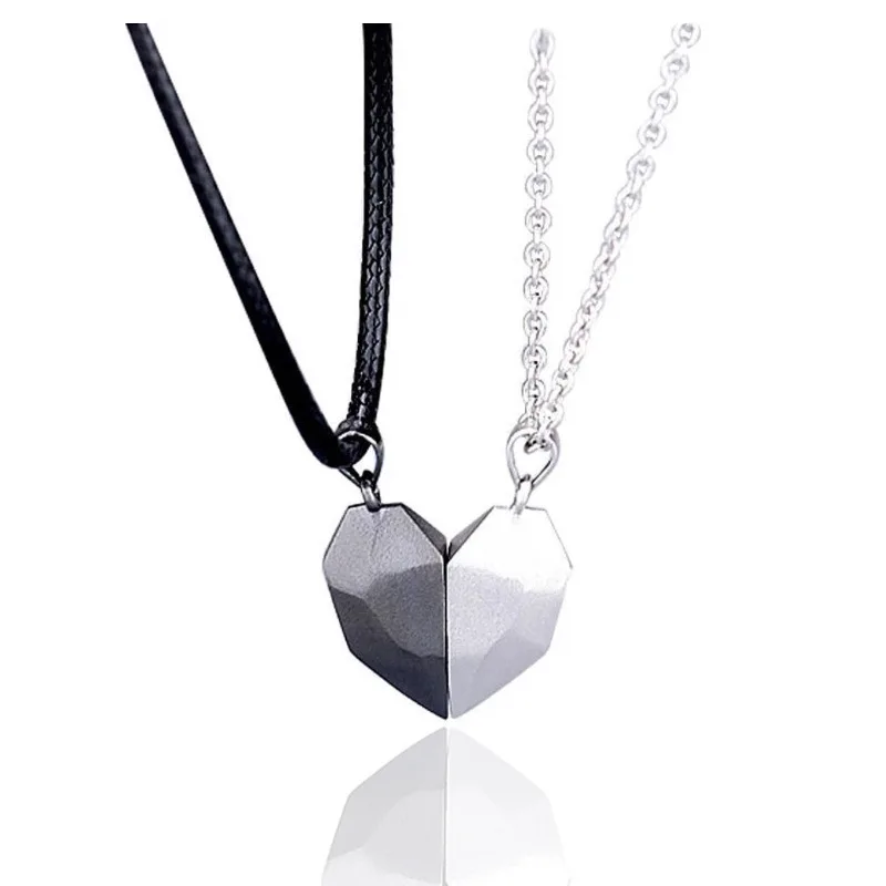 

Personality Couple Broken Heart Stitching Pendant Necklace Jewelry Accessories