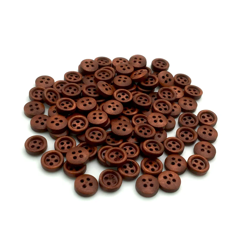

1000pcs 10mm Mini Brown Wood Buttons For Handwork DIY Scrapbooking Crafts Sewing Accessories Clothing Supplies Home Decor SC089