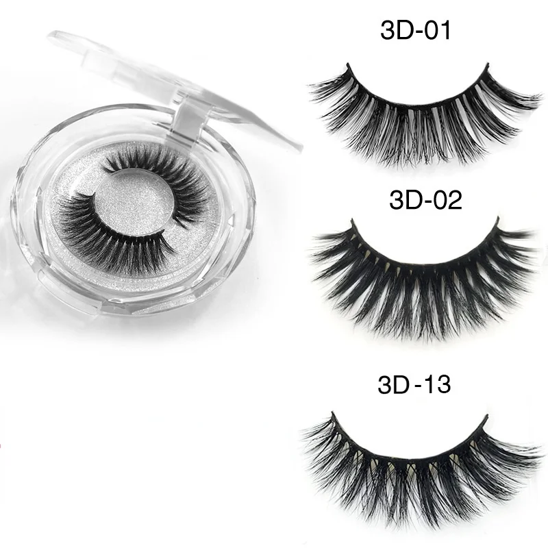 

magnetic eyelash 1 Pair 3D Lashes Reusable cilios postiço Long Fluffy Dramatic Volume Fake Lashes Makeup Eyelash Extension