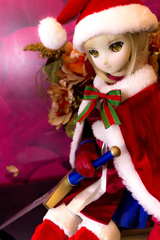 Estartek 1/3 индивидуальный красный Рождественский костюм для BJD SD DD куклы