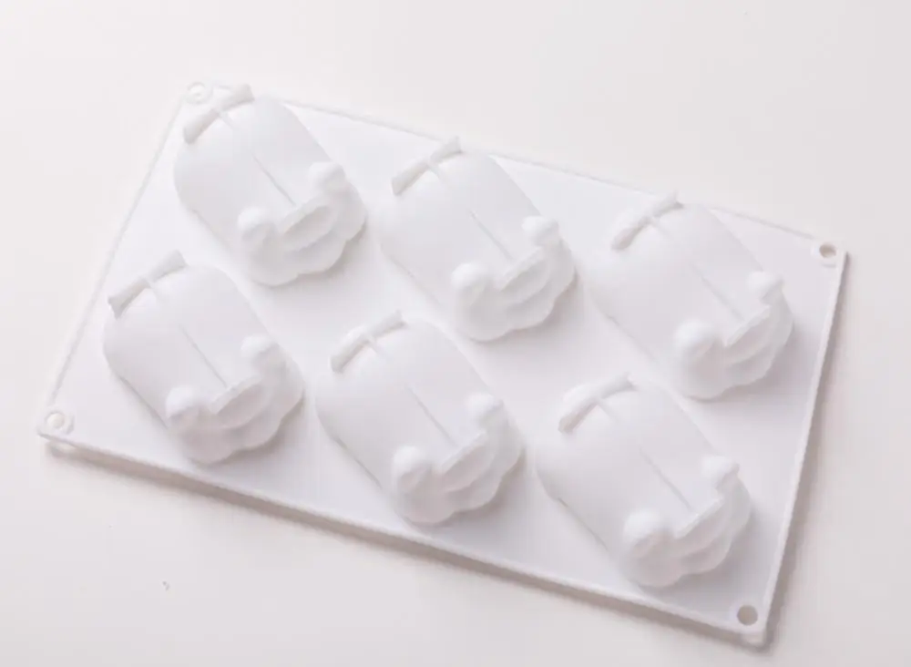 6 Piggy Large Silicone Mousse 1PC 3D Candy Ice Mold White Square Cake Dessert Baking tools Kitchen Gadgets DIY | Дом и сад