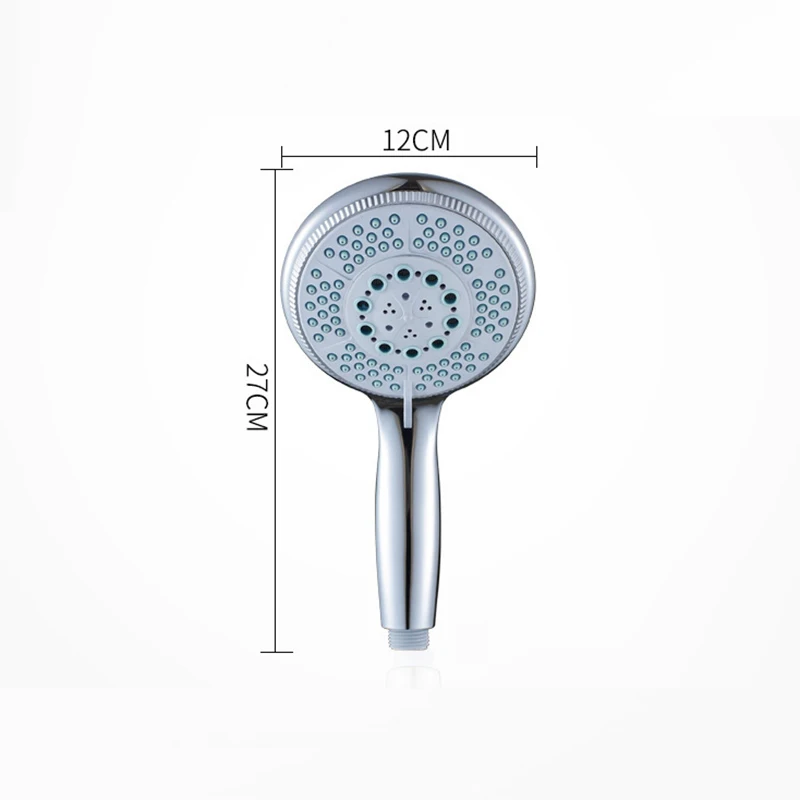 

High Pressure Shower Head Bathroom 6-inch Thin Supercharged Handheld Universal Shower 5 Mode Chrome Anti-limescale Water Saving