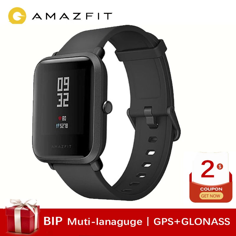 Новые умные часы Huami Amazfit Bip, gps, Gloness, умные часы, умные часы, 45 дней в режиме ожидания для телефона MI8, IOS, английская версия
