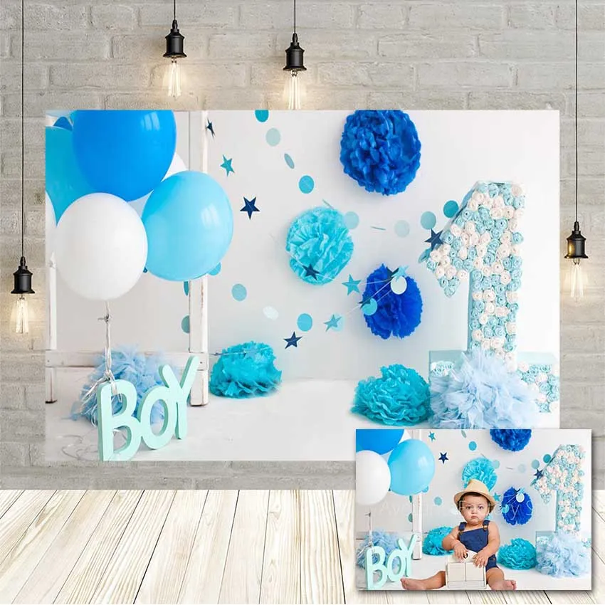 

Avezano Newborn Boy Baby 1st Birthday Party Backdrop Child Portrait Photophone Photography Background For Photo Studio Banner