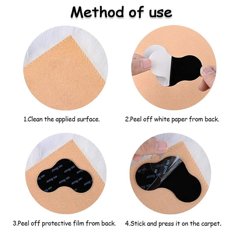 Двухсторонняя Нескользящая многоразовая подкладка для ковров не скользит