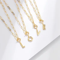 toggle clasp capital letter initial necklace hip hop gold a z alphabet pendant necklaces thick chain ot buckle necklace women