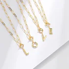 Ожерелье с заглавной буквой, с подвеской в стиле хип-хоп, золото A-Z пробы, толстая цепочка, ожерелье с пряжкой для женщин