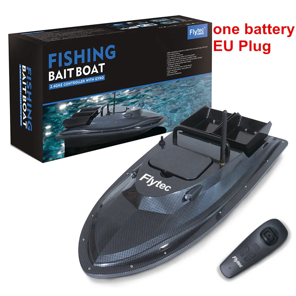 1 battery EU (A) Flytec V007 RC лодки 4CH 2,4 ГГц 500 м управление рыболовный искатель приманка двойной мотор дистанционное управление лодка высокая скорость 4,8 км/ч скоростная лодка - Цвет: 1 battery EU (A)