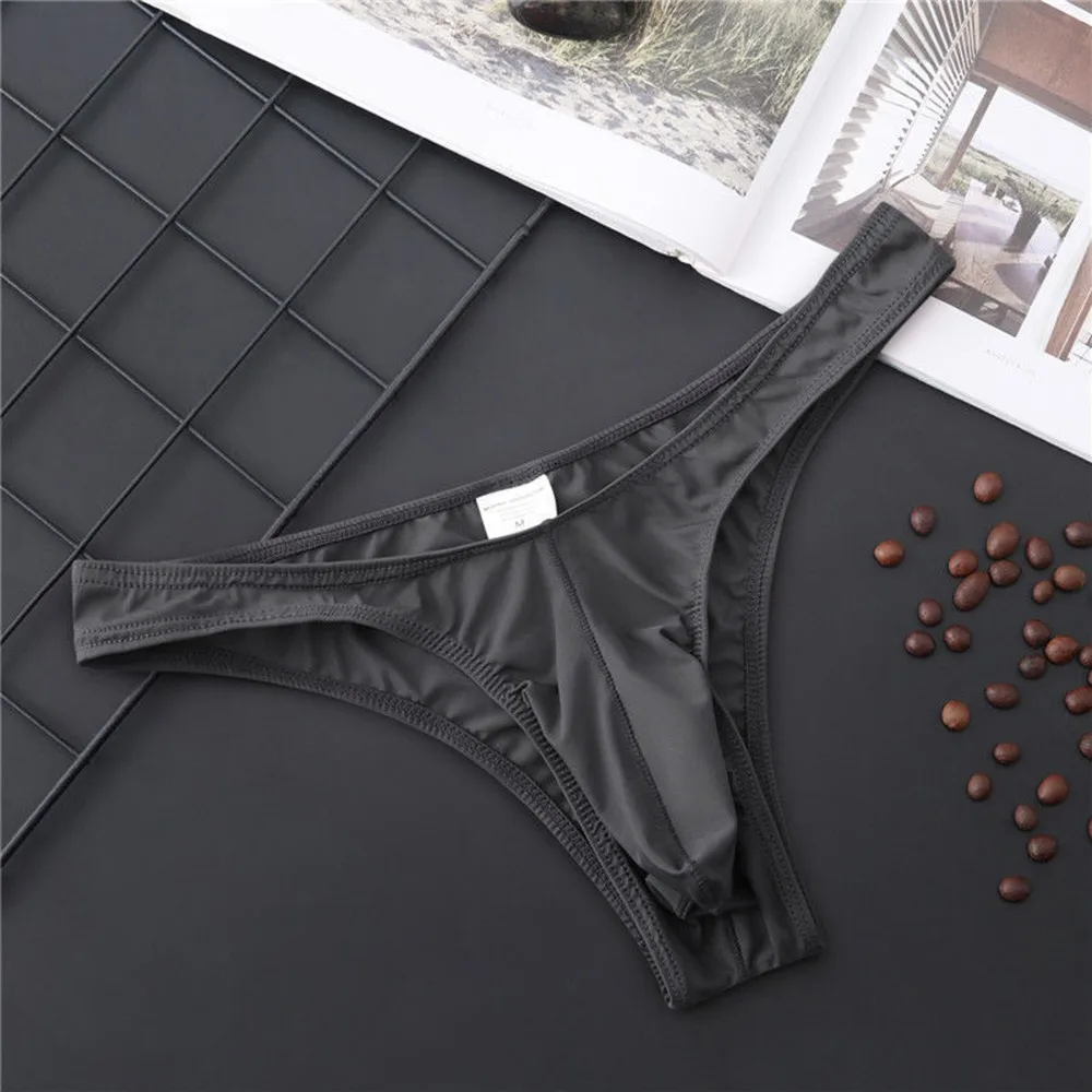 Men Briefs Pouch Underwear Breathable Peni Thong Ultra-Soft Low-Rise Bikini G-String T Back Thongs Panties Lingerie |