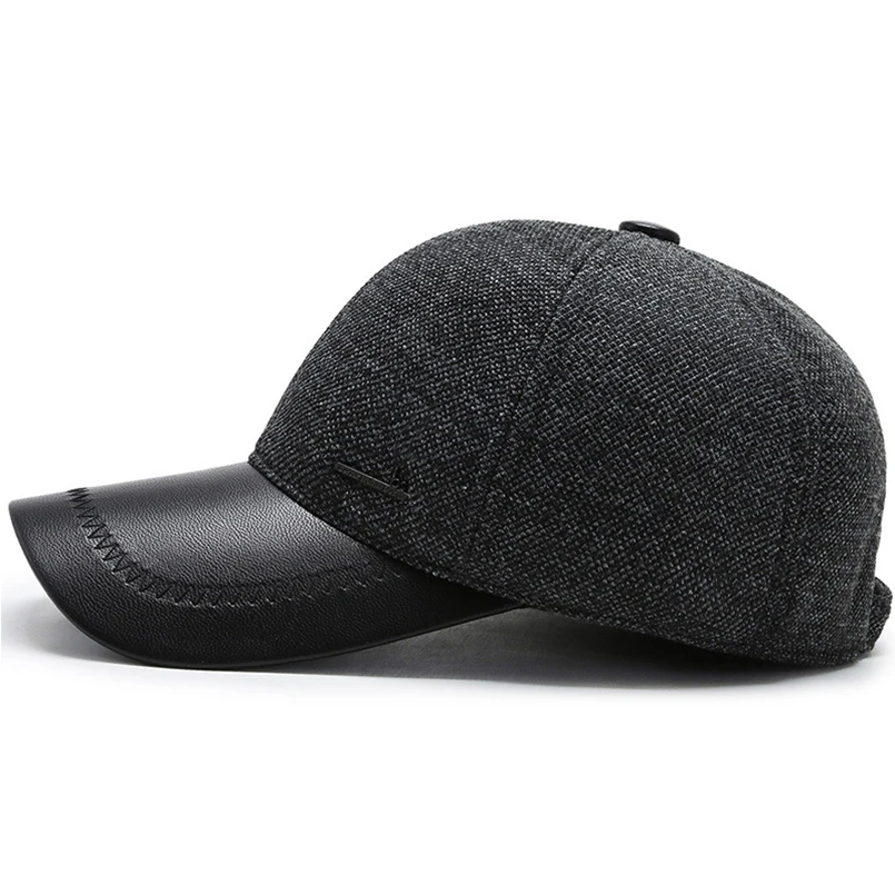 Новая зимняя мужская бейсболка классические снепбеки шапка для папы теплая