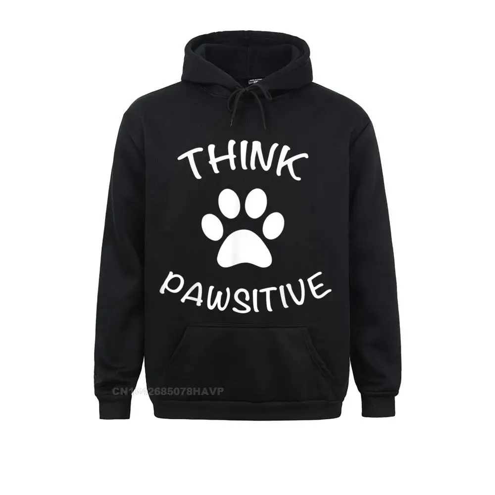 Толстовка с изображением милой собаки надписью Think Pawsitive Подарочная толстовка