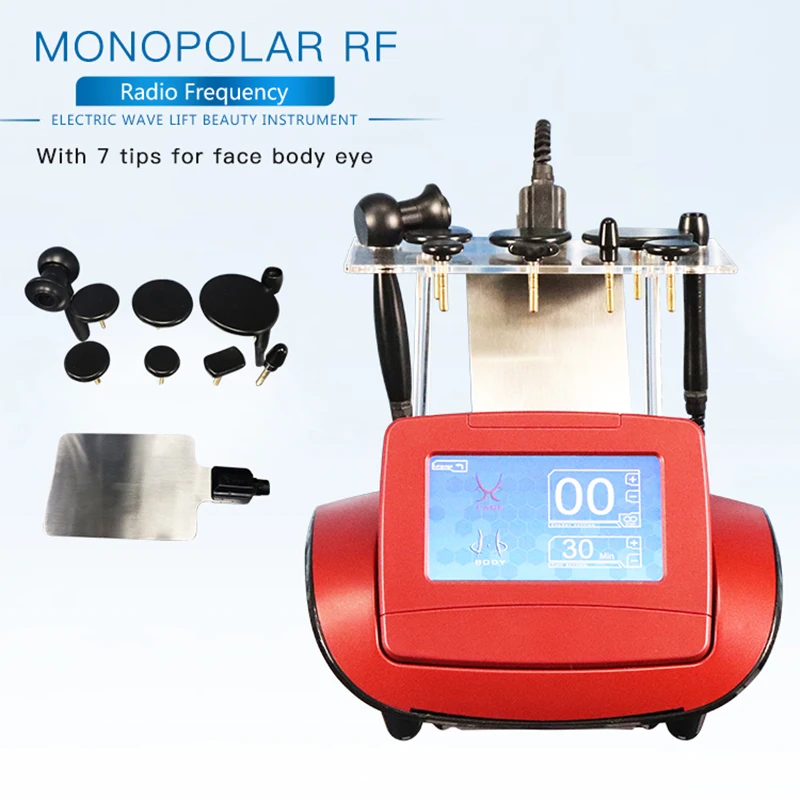

Monopolar Radio Frequency Electric Wave Lift Beauty Instrument + 7 Tips Face Body Eye Skin Lift Tightening RF Facial Lift Device