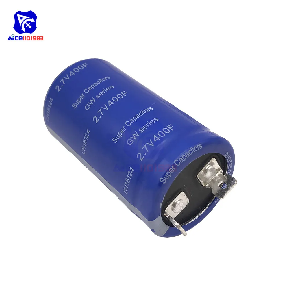 Solderless 6 шт. 2 7 в 400F 35*62 мм Плоская стопа супер фарад конденсатор низкий ESR