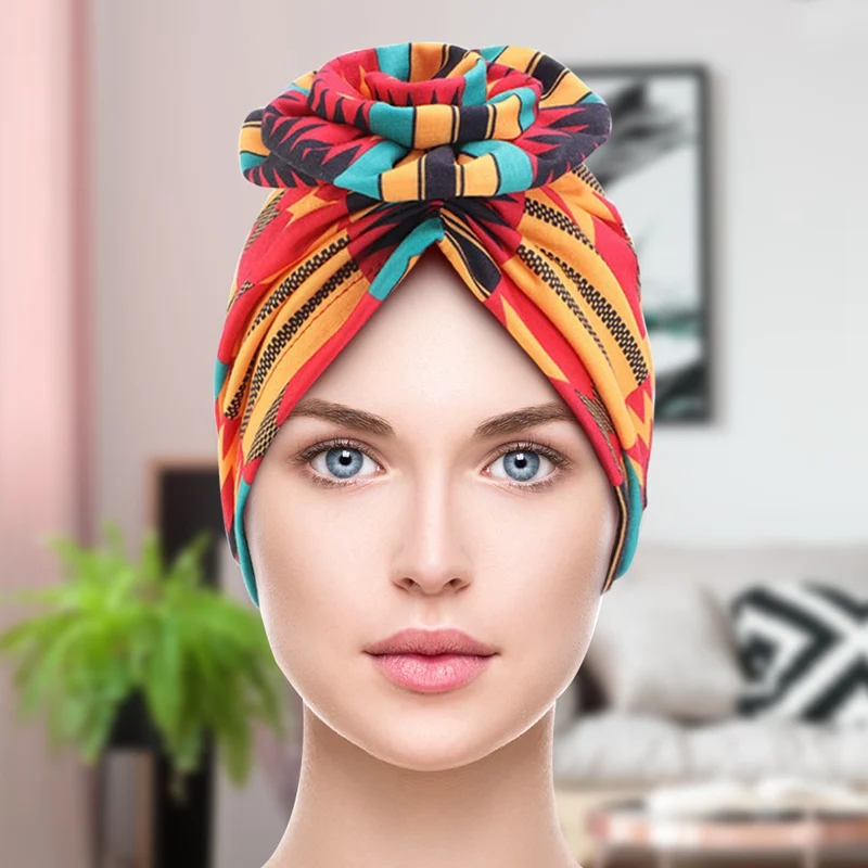 

Donut Turban Caps For Women Chemo Hat Islamic Cotton Headscarf Hat Female Headband Turbans Muslim Cap Chemotherapy Cap