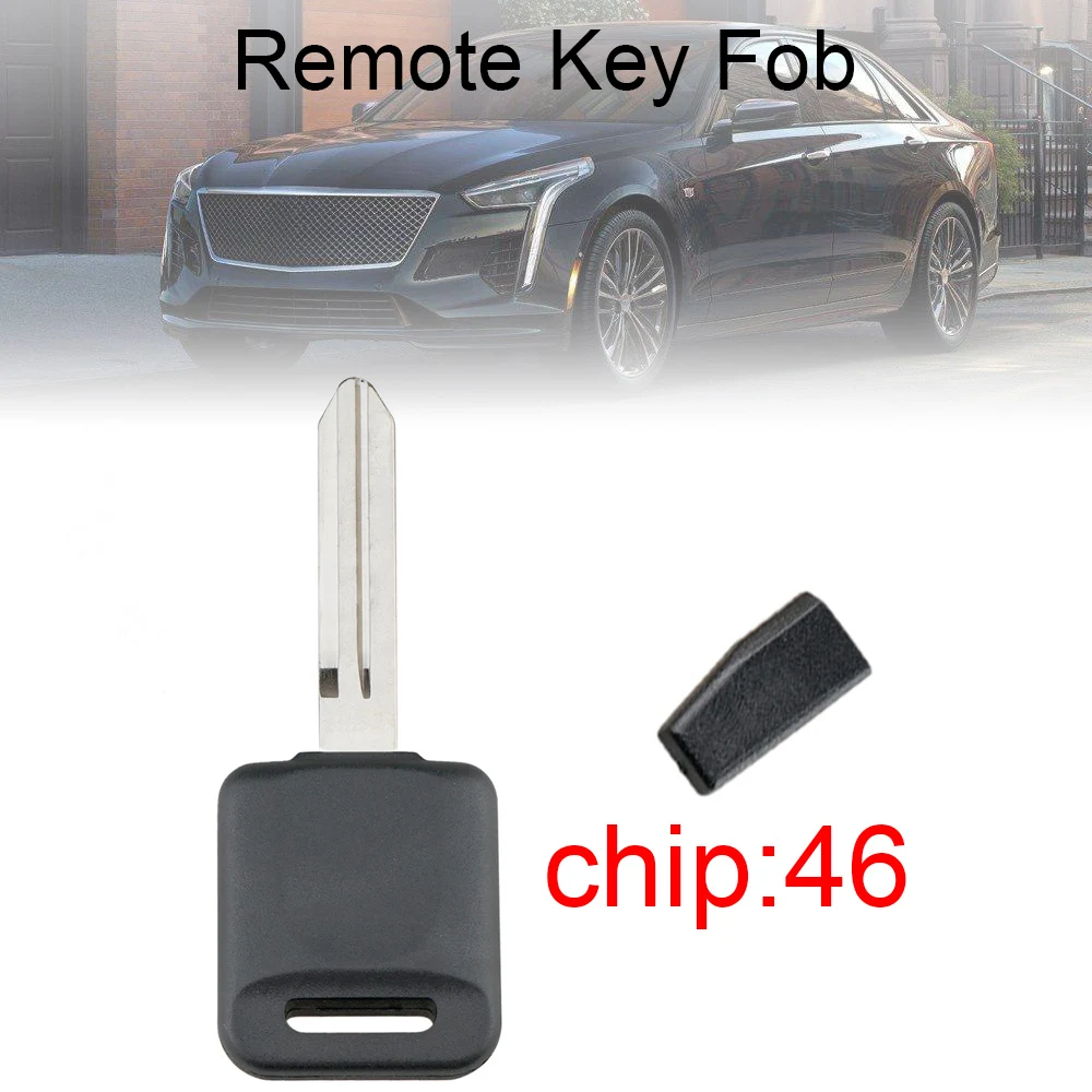 

Universal Black Uncut Blade Blank Car Key Ignition with ID46 Transponder Chip Fit for Nissan Armada Frontier