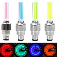 2pcs hot led neon light valve stem cap valve lamp hot wheel light fluorescent stick type for automobile motorcycle bicycle