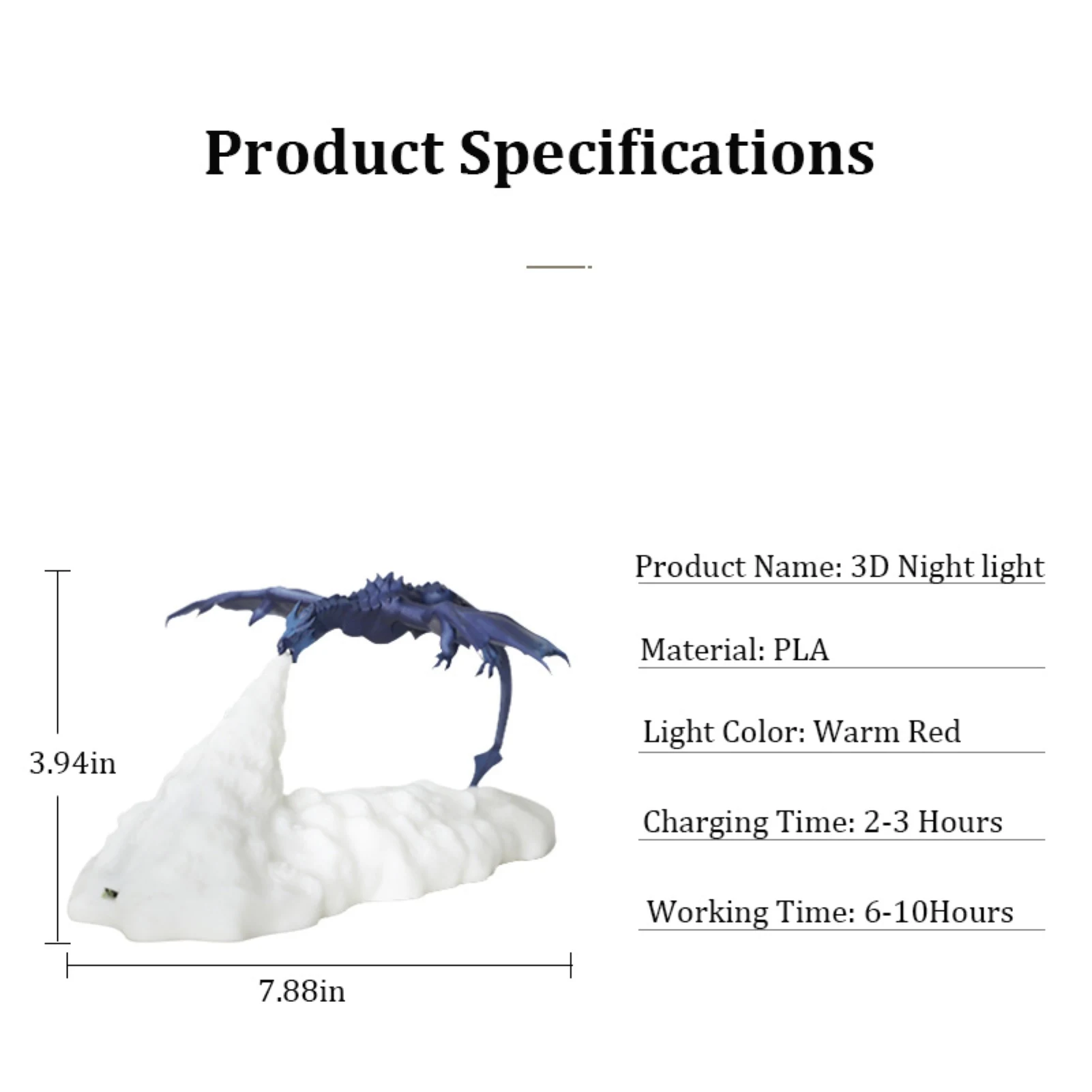 

2020 New Dropshipping 3D Print LED Night Light Dragon Design Kid Gift Home Room Desktop Decor Lamp As Room Decoration